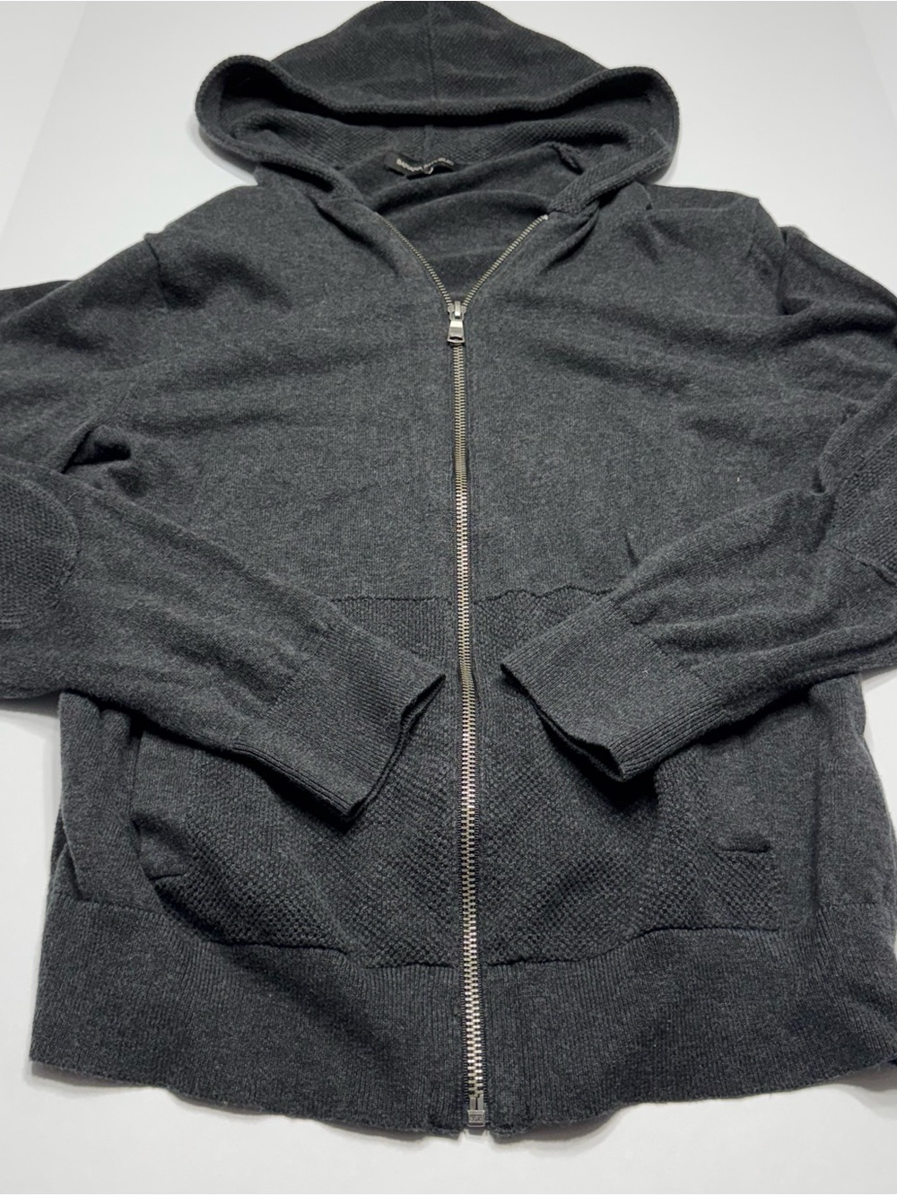 Banana Republic Charcoal Gray Full-Zip Hoodie